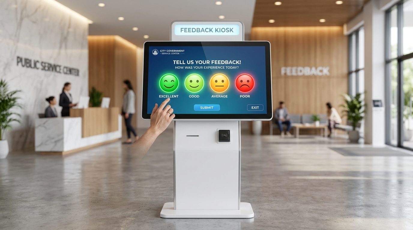 Antarmuka Layar Sentuh 4 Emotikon Survey IKM