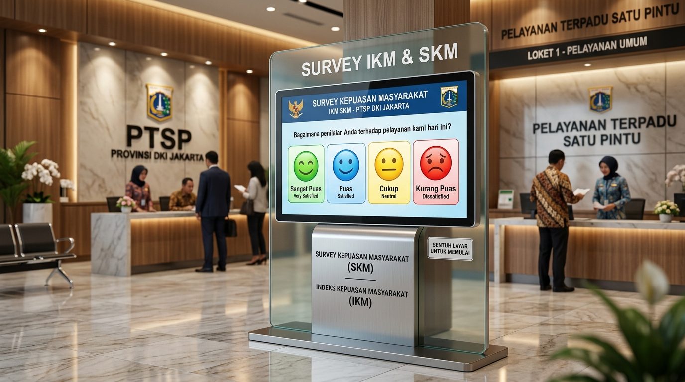Visual Kiosk Survey IKM SKM C2000 di Gedung PTSP & Rumah Sakit