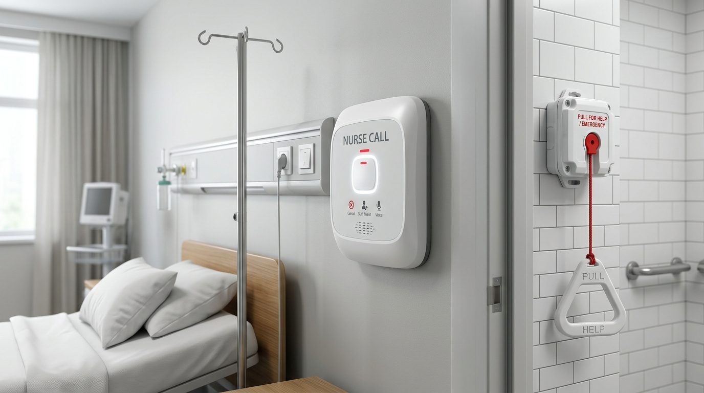 Tombol Emergency Bedside Pasien & Tali Tarik Toilet Waterproof